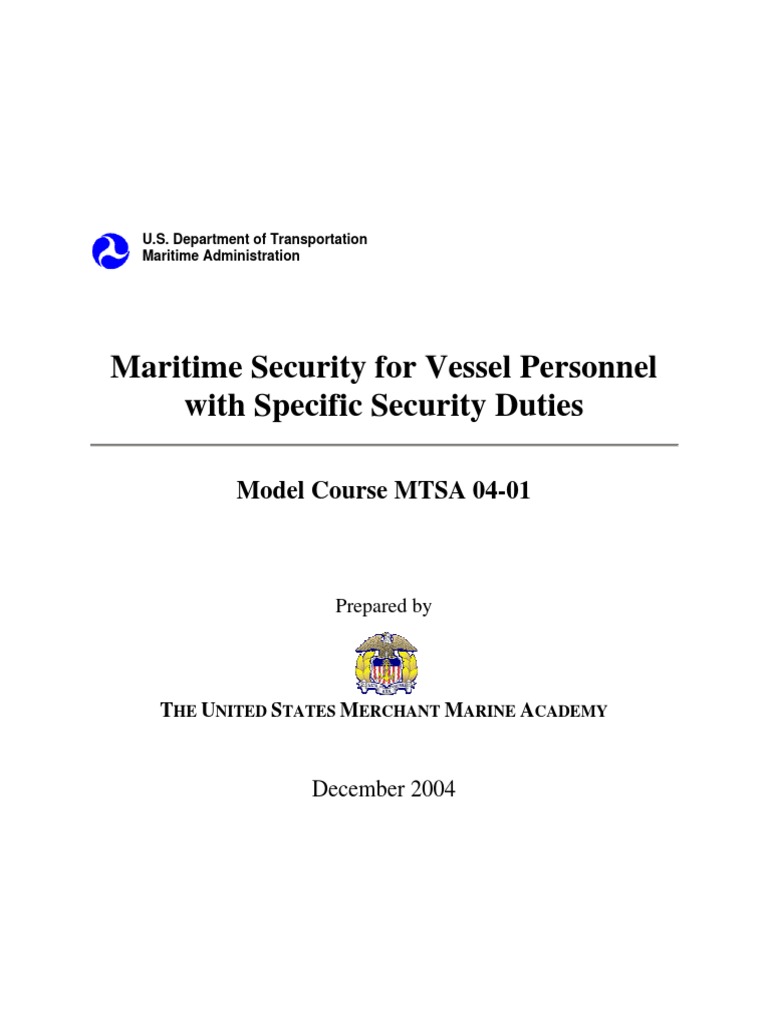 Maritime Security Training Course Guide | PDF | Security Guard | United ...