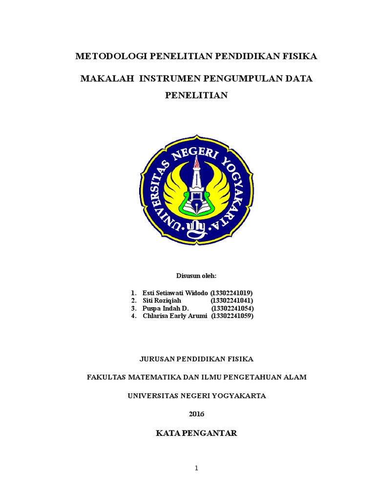 Instrumen Pengumpulan Data Dengan Teknik Angket & Tes