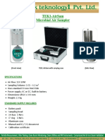Tek1-Airsam Microbial Air Sampler: Specifications