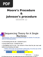 Moore's Procedure & Johnson's Procedure: Session 12