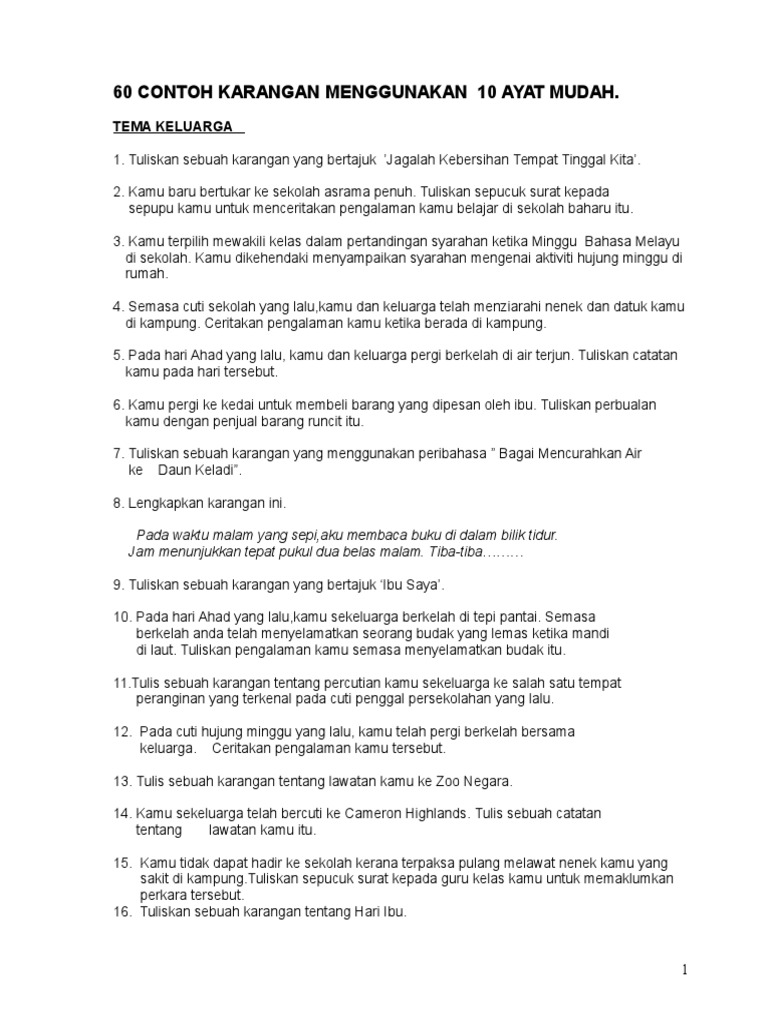 Contoh Karangan Pdf