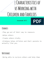 desirable characteristics of persons working with children and families slides - savannah hill