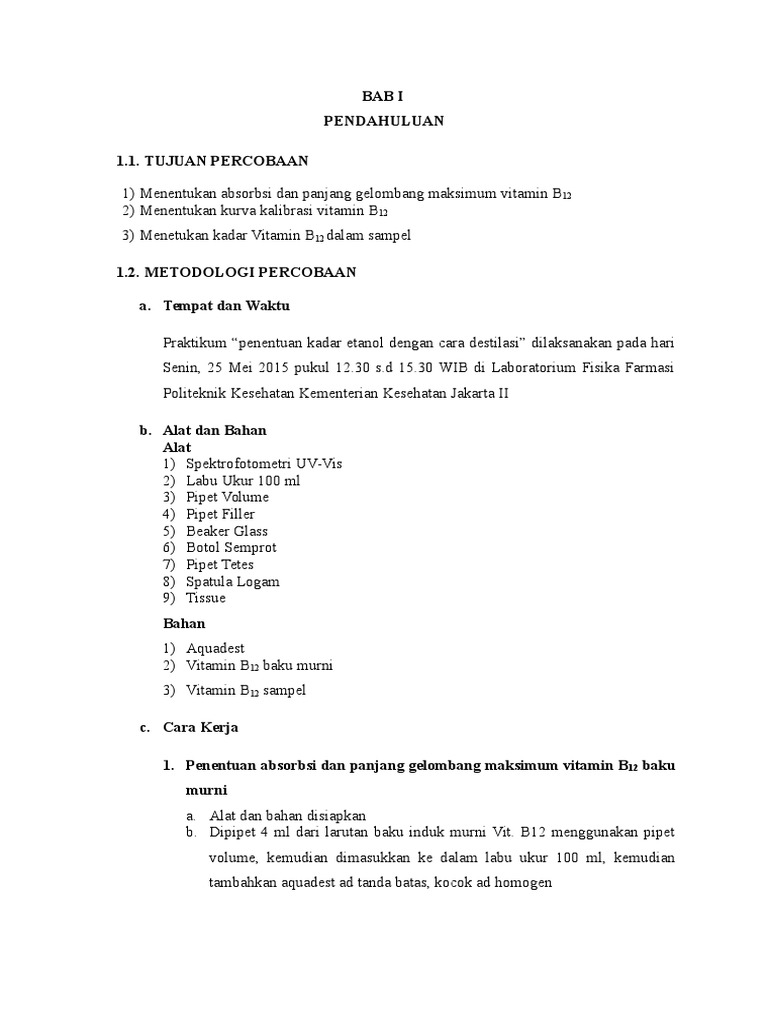 Spektrometri Vit B12