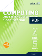 Specification Computing and Systems Development Specification