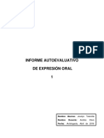 Informe autoanalítico expresión oral