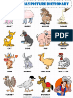 Farm Animals Pictionary 1 Worksheet PDF