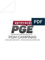 Preparacao PGM Campinas - Simulado Gratuito - @aprovacaopge