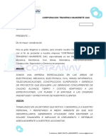 Carta de Presentacion de Empresa