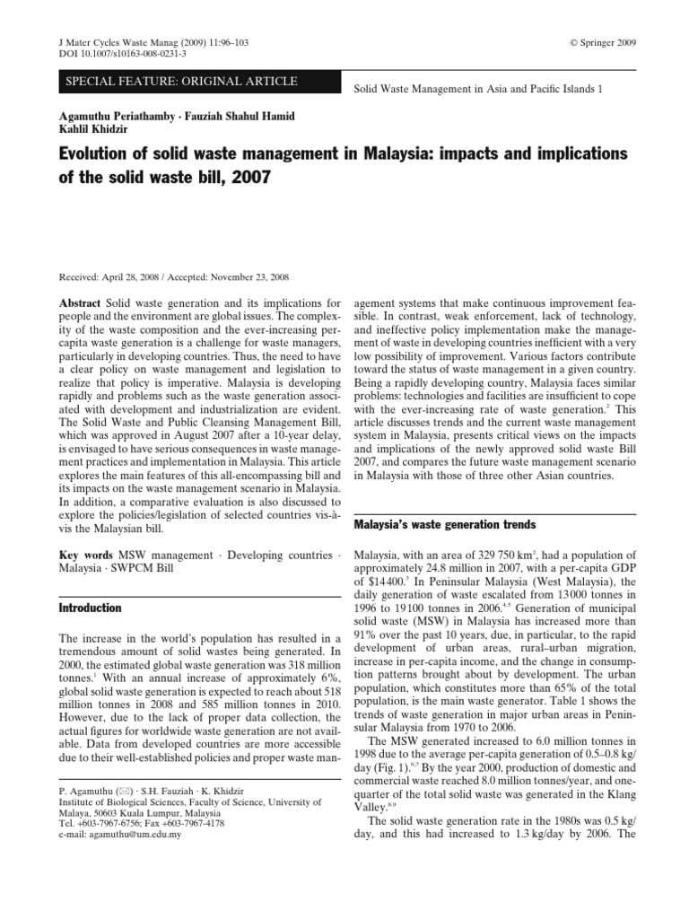 Solid Waste Management PDF | PDF | Waste Management | Municipal Solid Waste