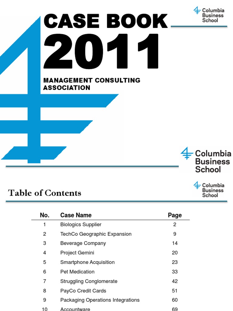 CBS Casebook: Management Consulting 2011 | PDF | Retail | Sales