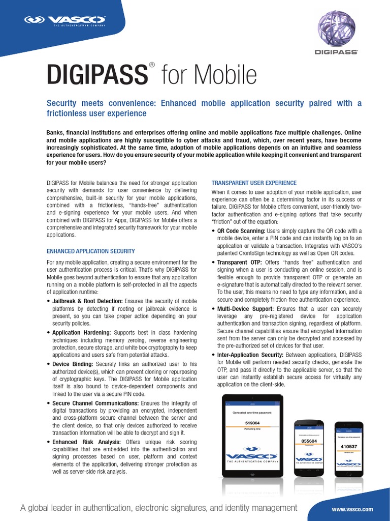DIGIPASS for Mobile Provisioning Mobile App