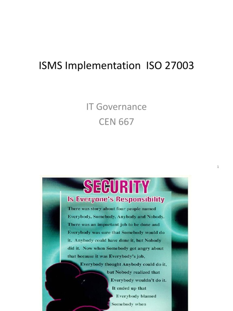 ISMS Implementation - ISO-27003 PDF | PDF