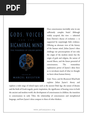 View The Origin Of Consciousness In The Breakdown Of The Bicameral Mind Pdf Pics