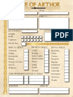 A o a Colour Character Sheet