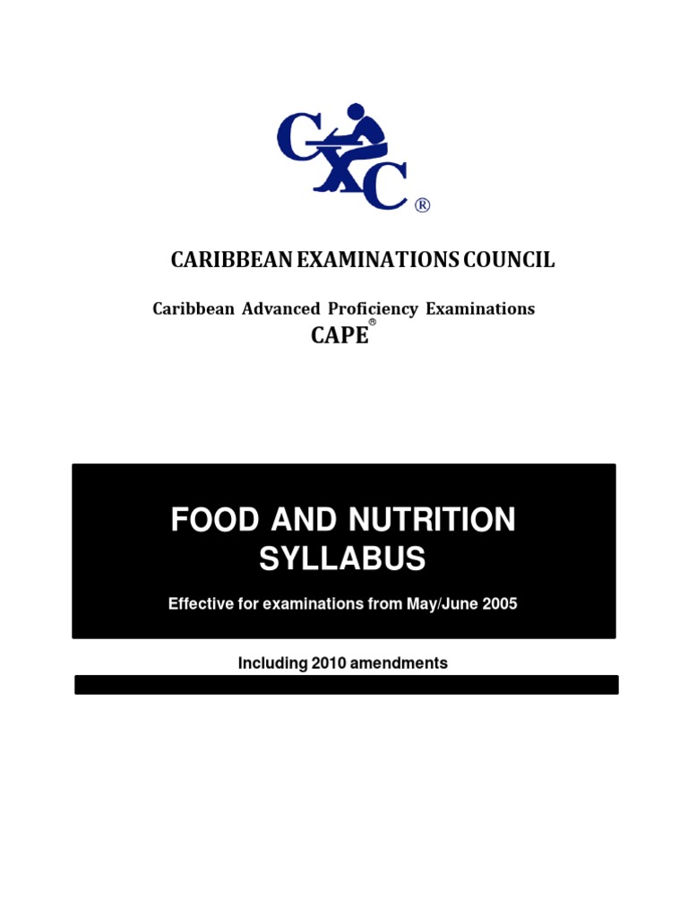 CAPE Food and Nutrition PDF Food Preservation Foods
