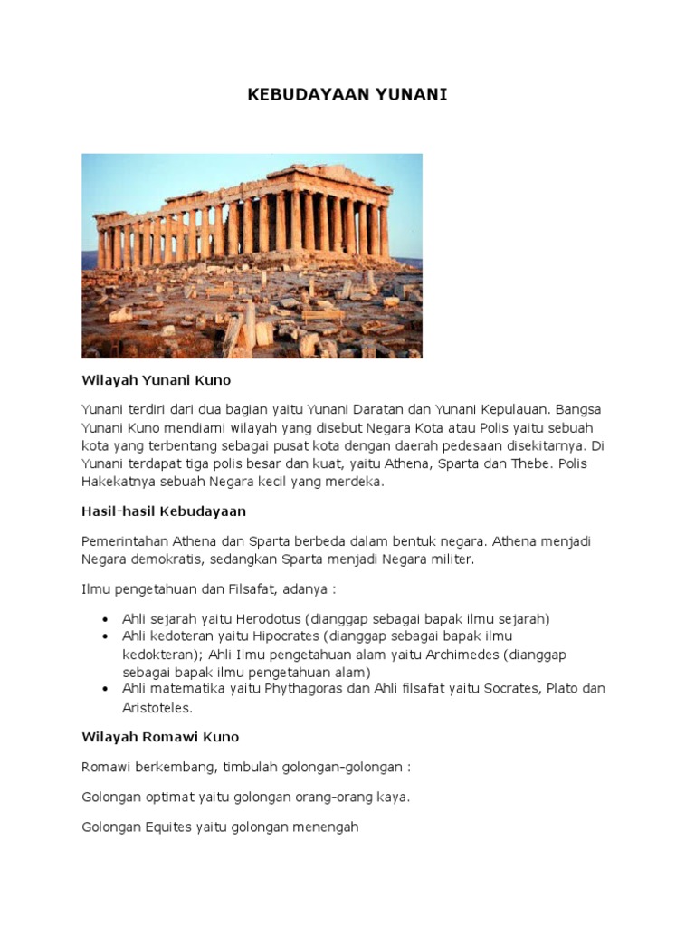 Peradaban Yunani Dan Romawi | PDF