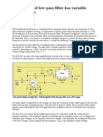 DC-Controlled Low-pas Filter Has Variable Breakpoint