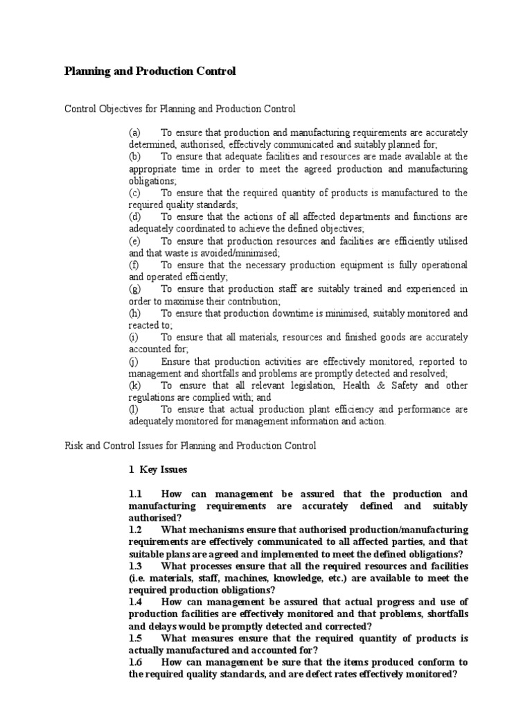 06 Plan&p | PDF | Regulatory Compliance | Business