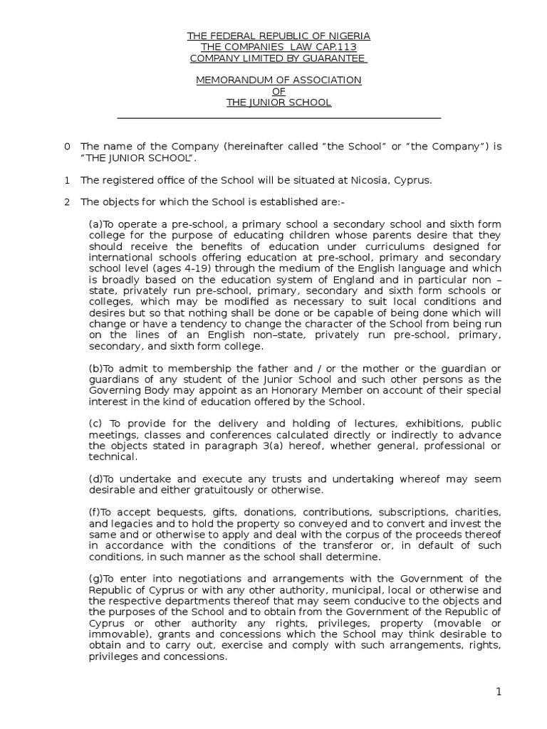 Alteration of memorandum of association image
