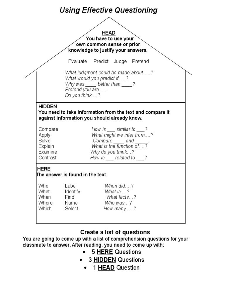 Effective Questioning Techniques | PDF
