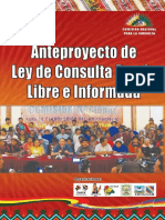 AntepANTEPROYECTO DE LEY DE CONSULTA PREVIA LIBRE E INFORMADA