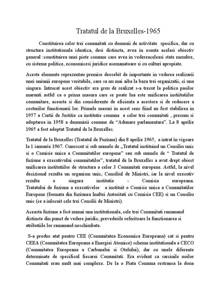Tratatul De La Bruxelles