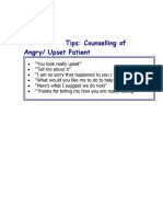 Tips: Counselling of Angry/ Upset Patient