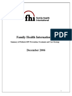 FHI Pediatric Summary Strategy-Not for Distribution