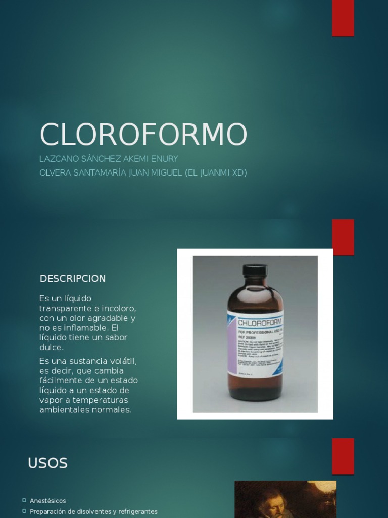 Cloroformo PDF Cloroformo Toxicidad