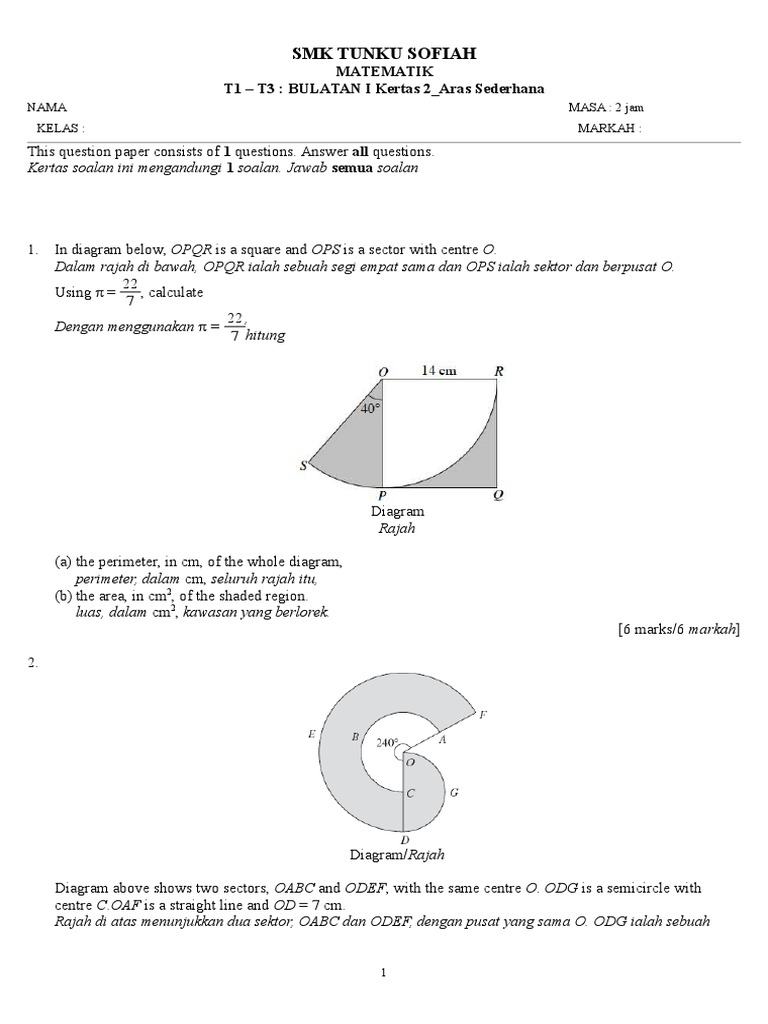 Bulatan Sederhana 1 | PDF