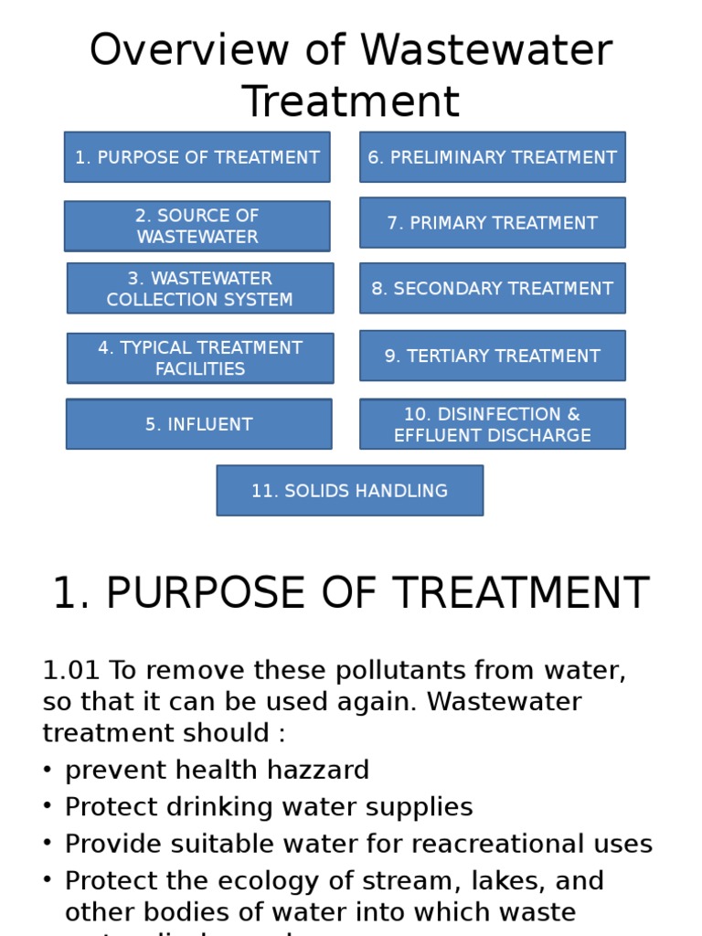 Wastewater Treatment Overview | PDF | Sewage Treatment | Sanitary Sewer