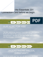 Please Fill Out The Essentials 201 Connection Card Before We Begin