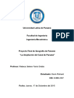 Ampliación Canal Panamá proyecto final geografía