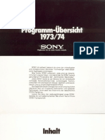 Sony Overview 1973-74 De