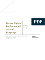 Caesar Cipher Implementation in C Language