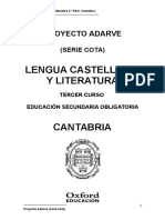 Programacion Adarve Cota Lengua Castellana y Literatura 3ESO Cantabria