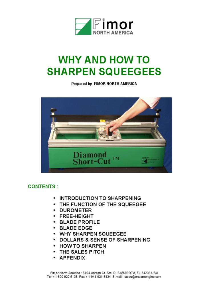 Why How Sharpen Squeegees PDF Blade Ink