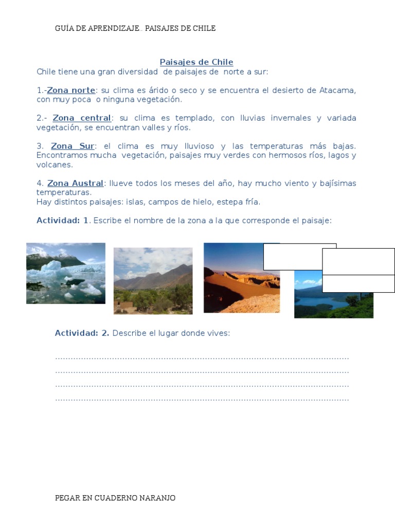 Guía Paisajes de Chile | PDF | Viajes y turismo