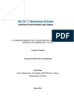 O Comportamento Do Consumidor Na Compra de Prod. Turísticos Online