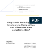 Ensayo, Vigilancia Tecnologica-Inteligencia Competitiva..