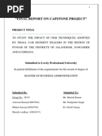 Download CRM PROJECT by ramangurdas SN31349315 doc pdf