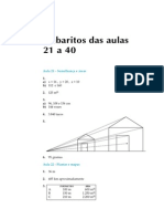 Telecurso 2000 - Matemática - Gabarito 21 A 40