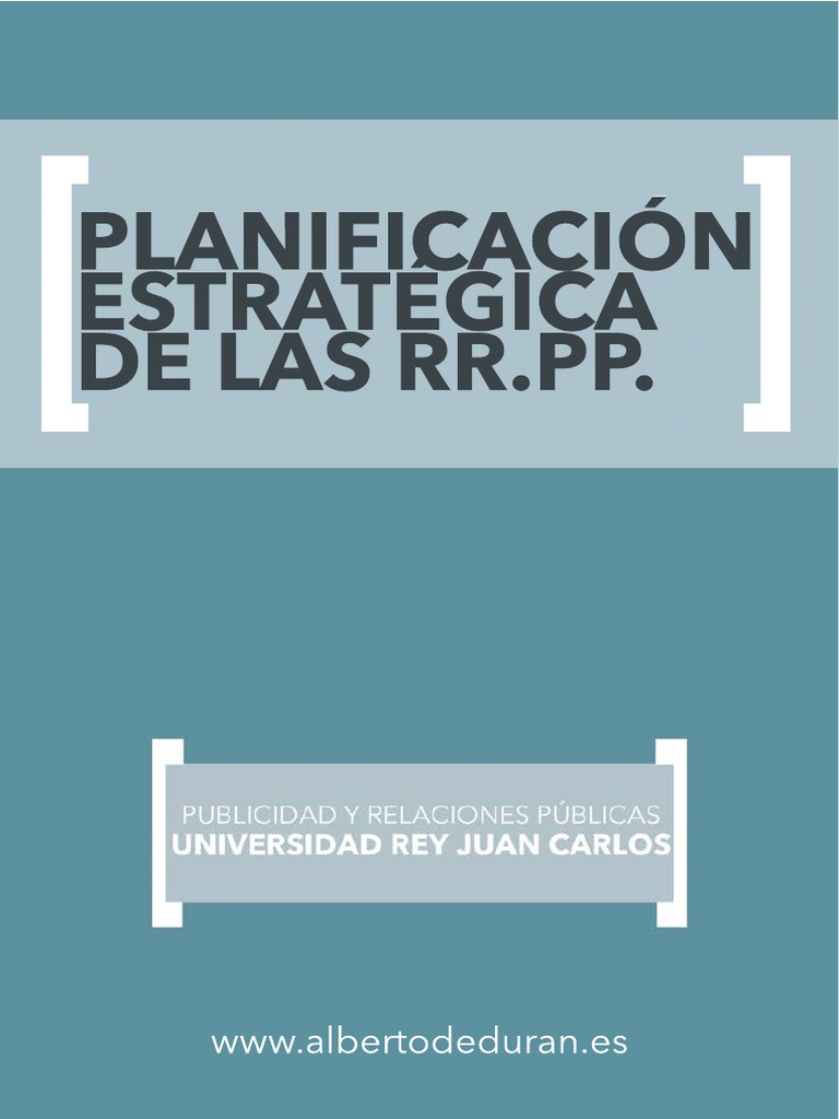 Estrategia y Planificación en RR.PP. | PDF | Planificación estratégica ...