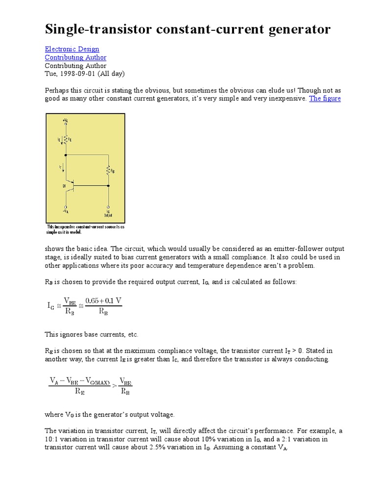 Simple Single-Transistor Circuit | PDF | Science & Mathematics | Computers