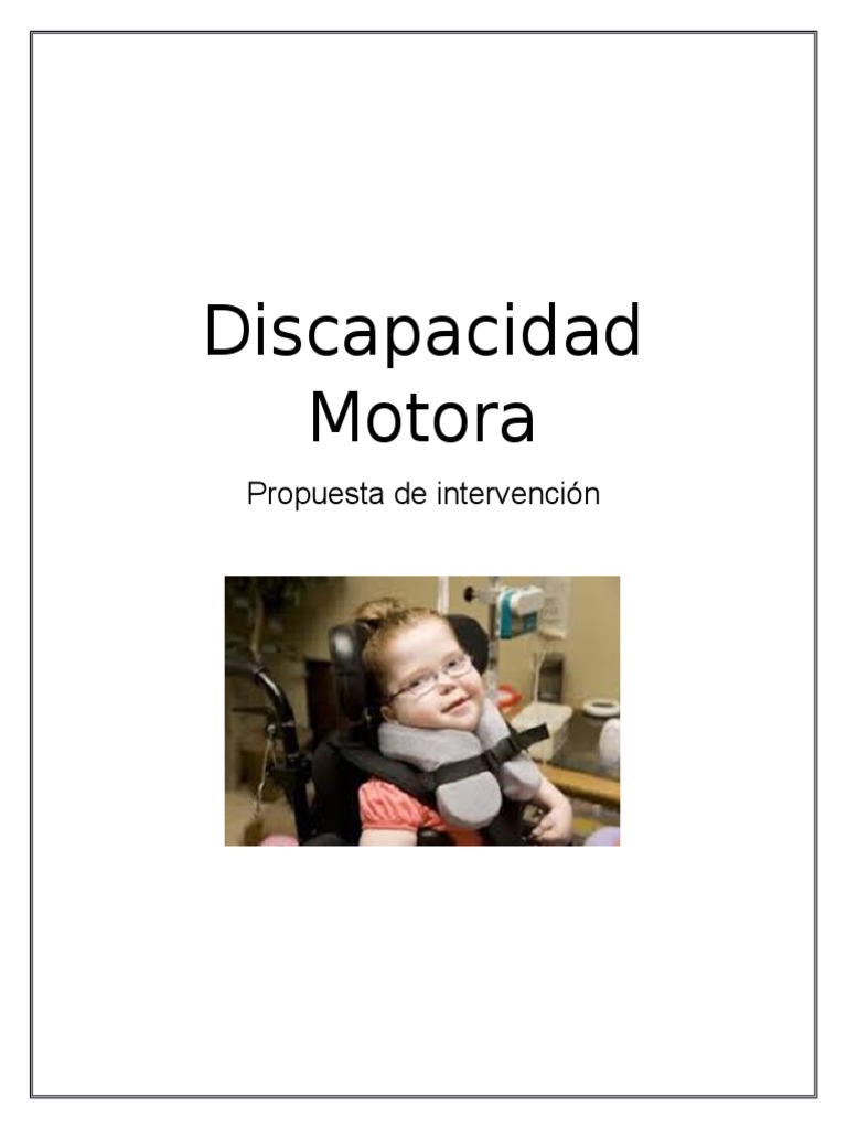 Clasificación y Propuesta de Intervención en Discapacidad Motora | PDF ...