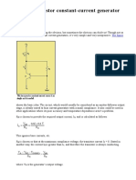 Single Transistor Constant Current Generator