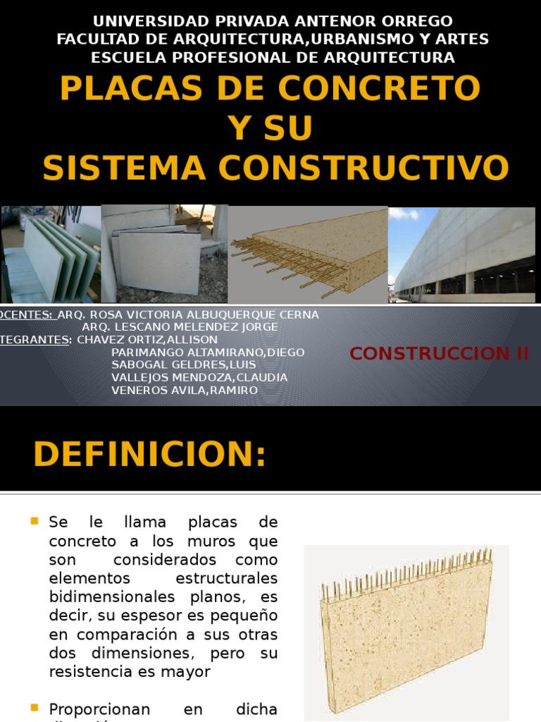 Tipos y características de placas de concreto | PDF | Hormigón ...