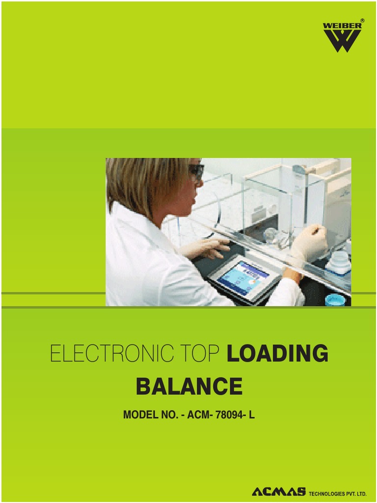 top loading balance drawing with label