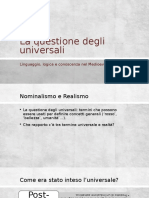 La Questione Degli Universali