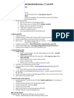 A. B. C. D. E. F. 1. 2. 3. 4. 5. 6.: Comms Plan For Digital Marketing Workshop - 1 July 2010